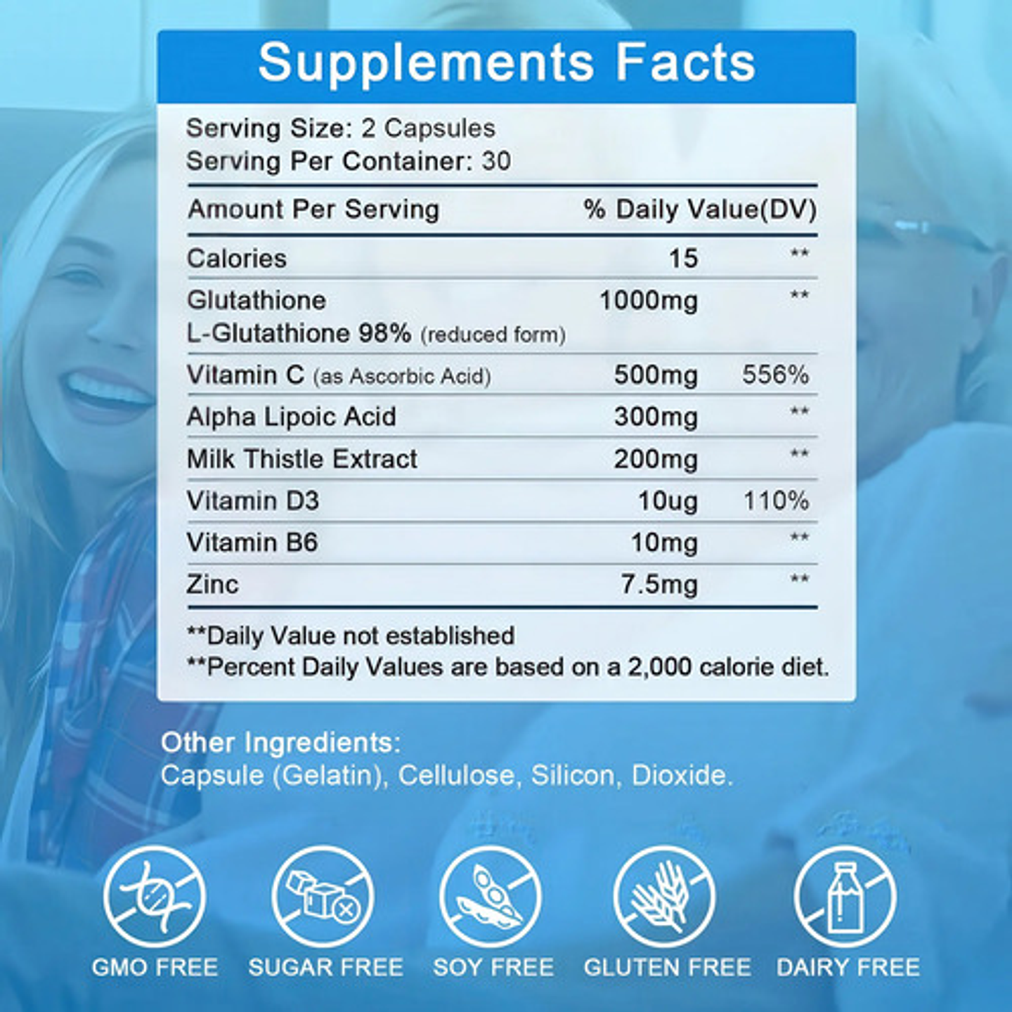 Glutatión Liposomal  60 Cápsulas Sin Sabor 2