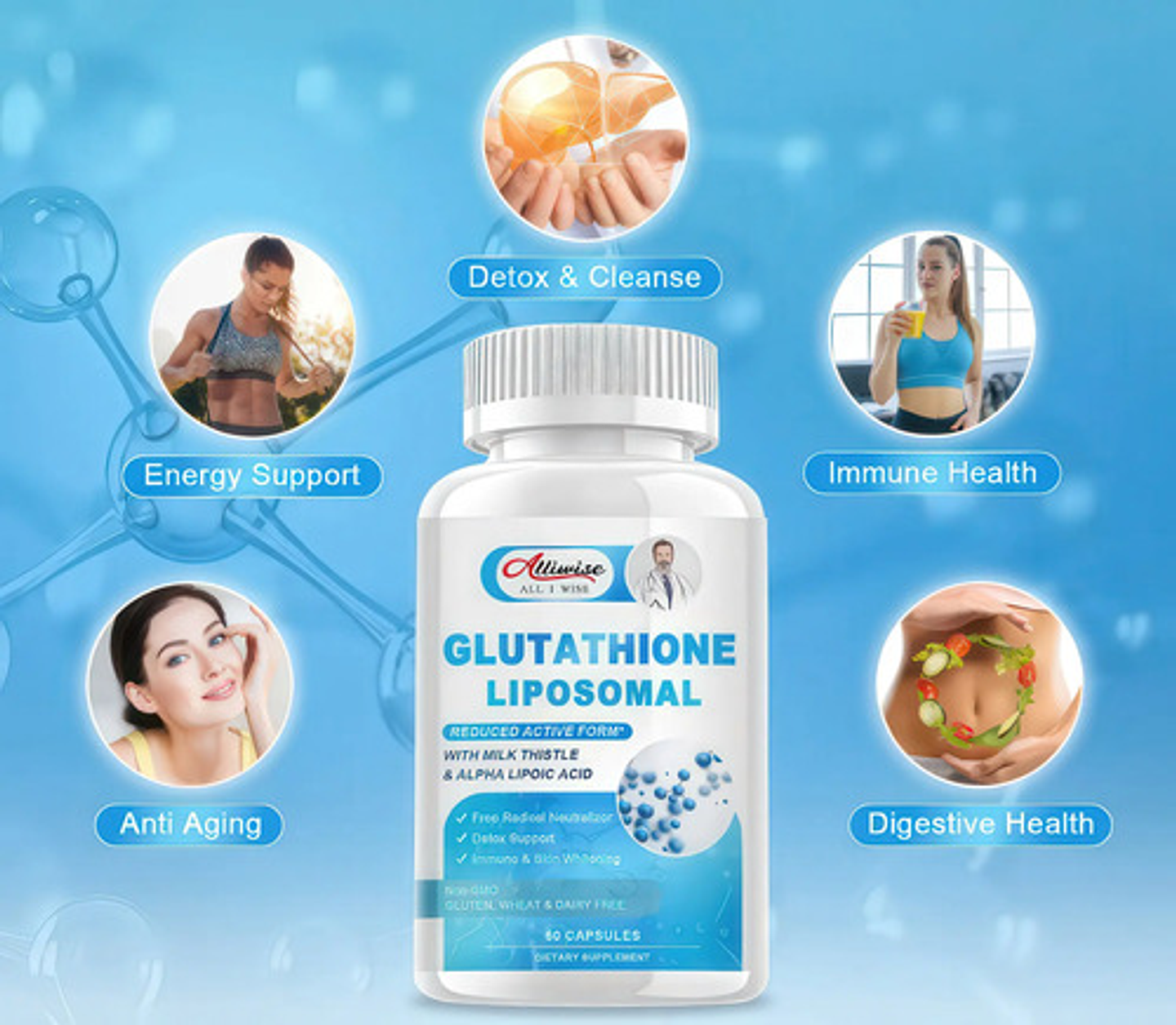 Glutatión Liposomal  60 Cápsulas Sin Sabor 5