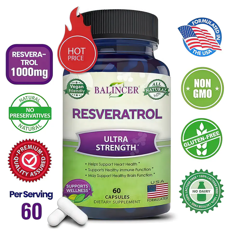 Resveratrol Ultra Fuerte - Balincer (60 Cápsulas) 3