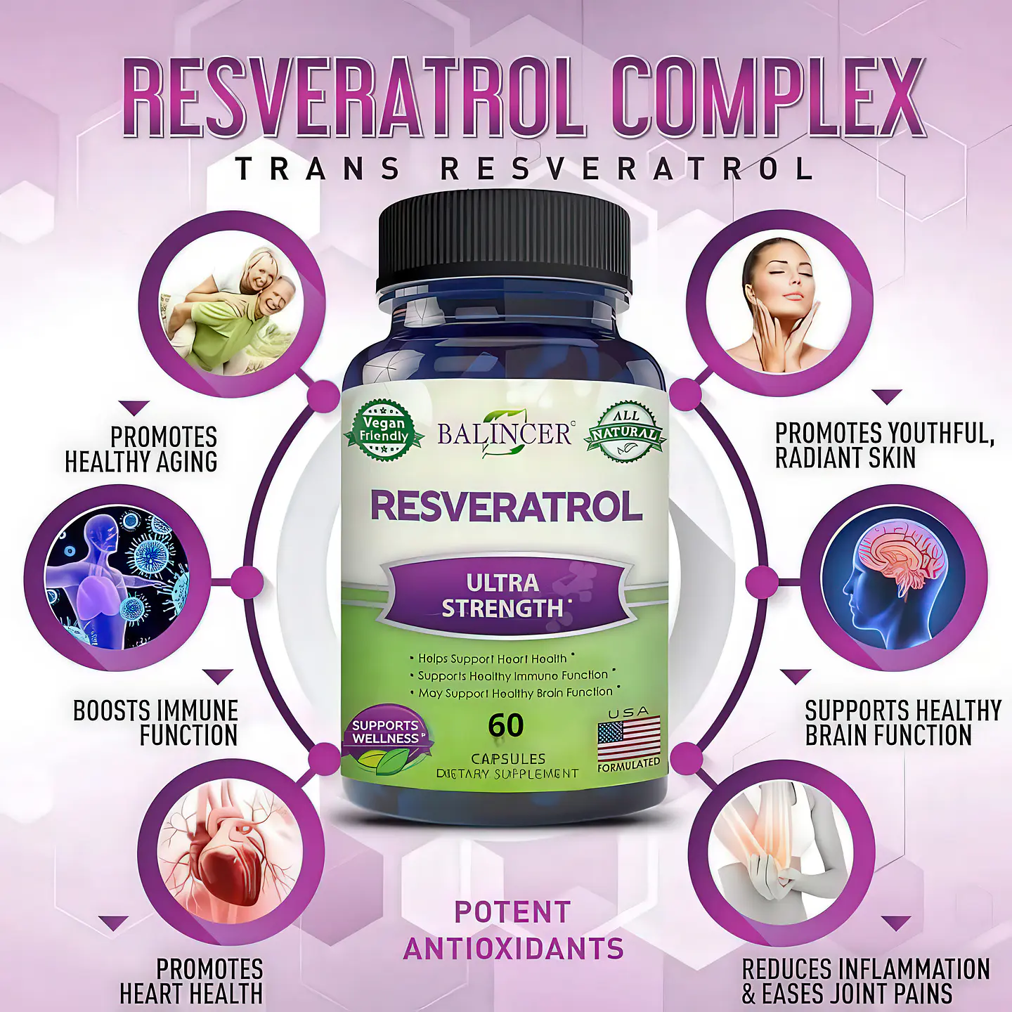 Resveratrol Ultra Fuerte - Balincer (60 Cápsulas) 4