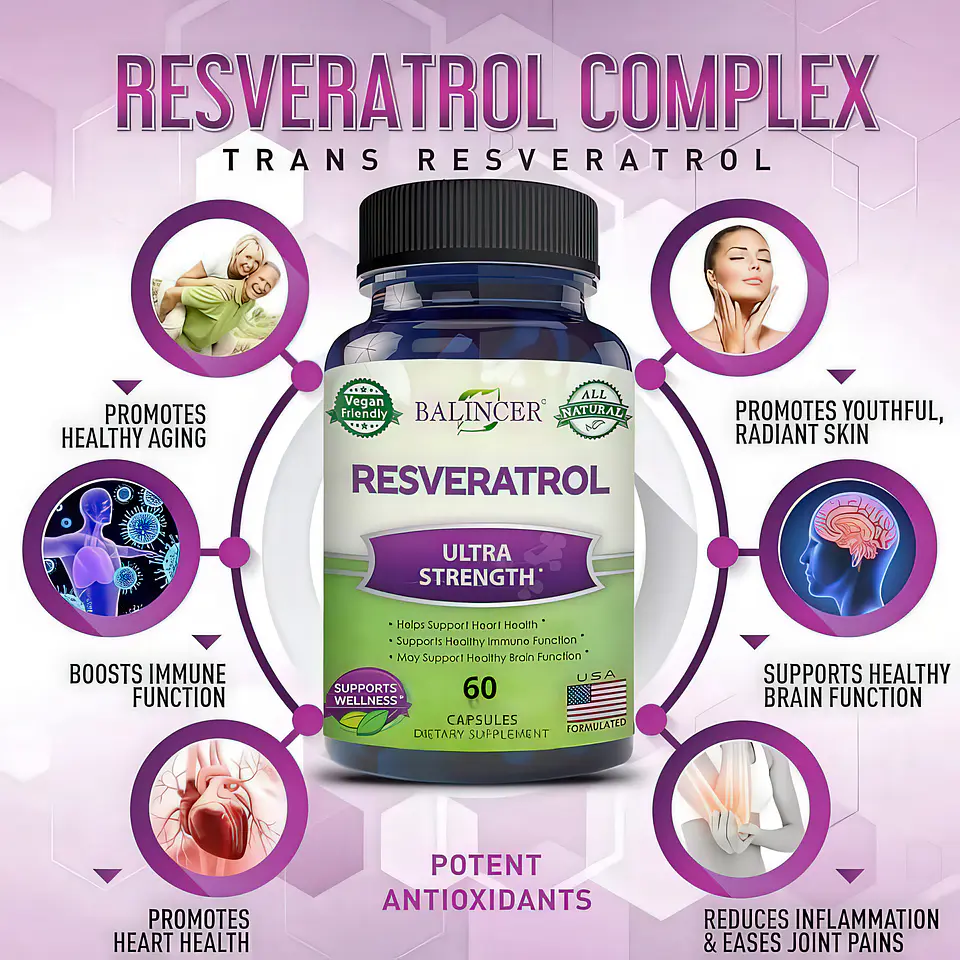 Resveratrol Ultra Fuerte - Balincer (60 Cápsulas) 4