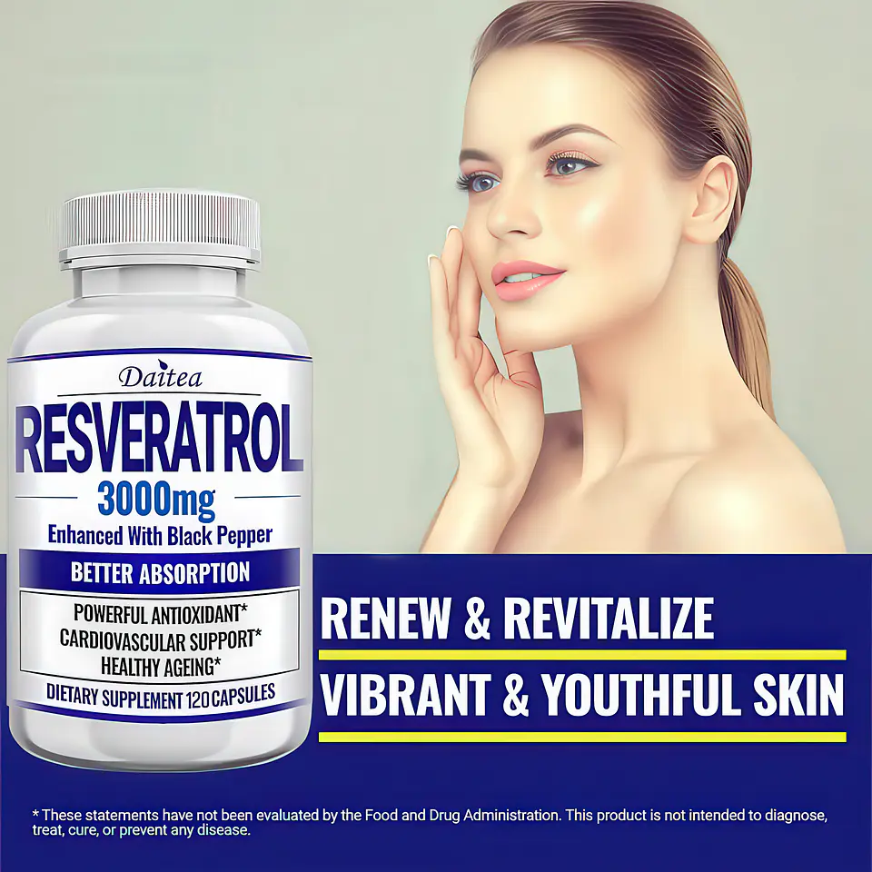 Daitea Resveratrol 3000 mg con Pimienta Negra - 120 Cápsulas 3