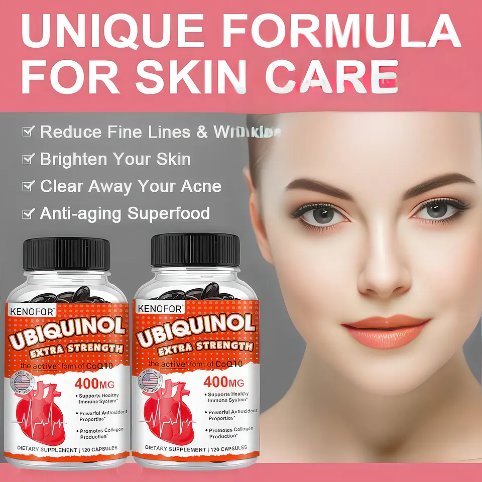 Kenofor Ubiquinol 400mg (CoQ10 Activa) con Vitamina E y Bioperine - 120 Cápsulas Vegetales 5