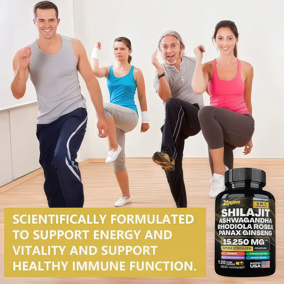 Zoyava Shilajit + Ashwagandha + Rhodiola + Panax 120 Cápsulas 3