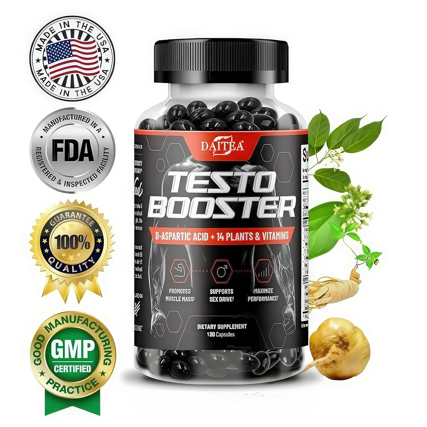 Daitea Testo Booster 120 Cápsulas 5