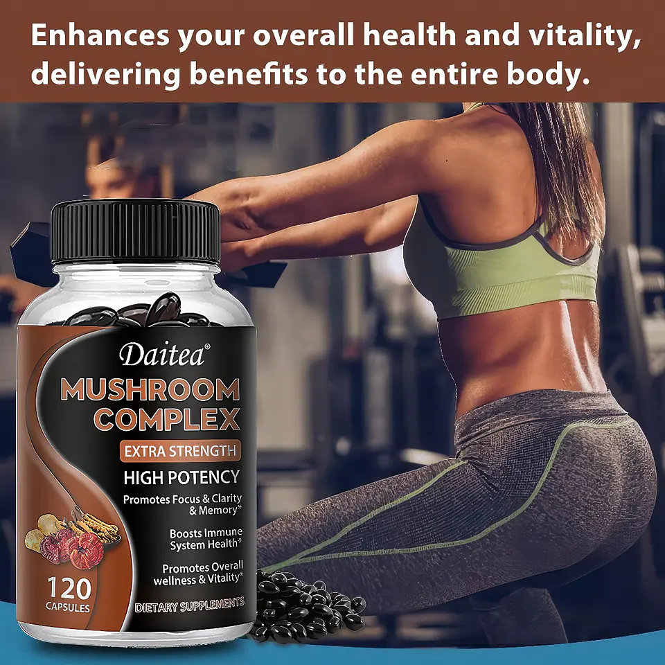 DAITEA Mushroom Complex Extra Strength (120 Cápsulas Blandas) 4