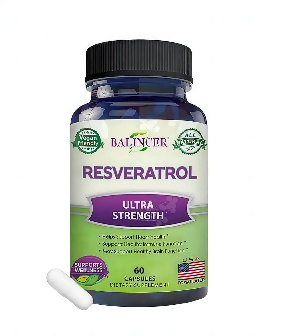 Balincer Resveratrol Ultra Strength 1000 mg (60 Cápsulas) 1