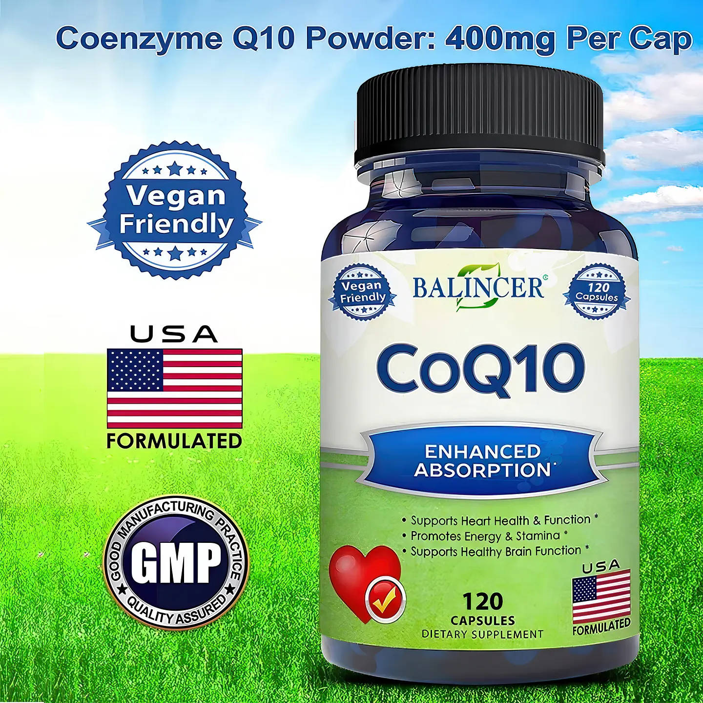 Coenzima Q10 400 mg 120 Cápsulas para Bienestar Díario 4