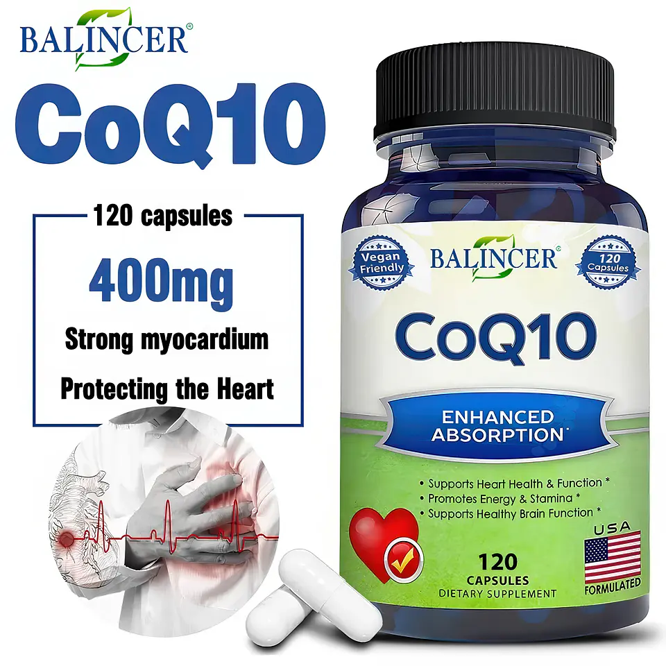 Coenzima Q10 400 mg 120 Cápsulas para Bienestar Díario 6