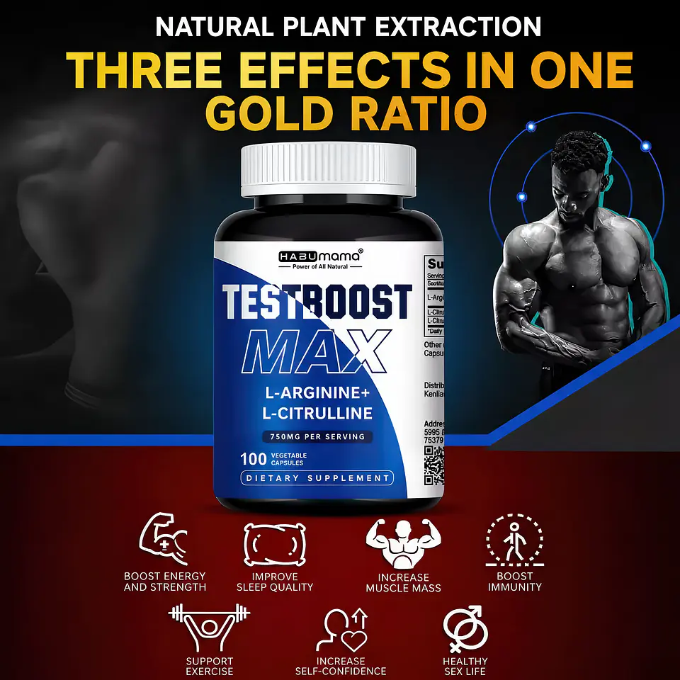 TestBoost-Max L-Arginina L-Citrulina 100 Cápsulas 4