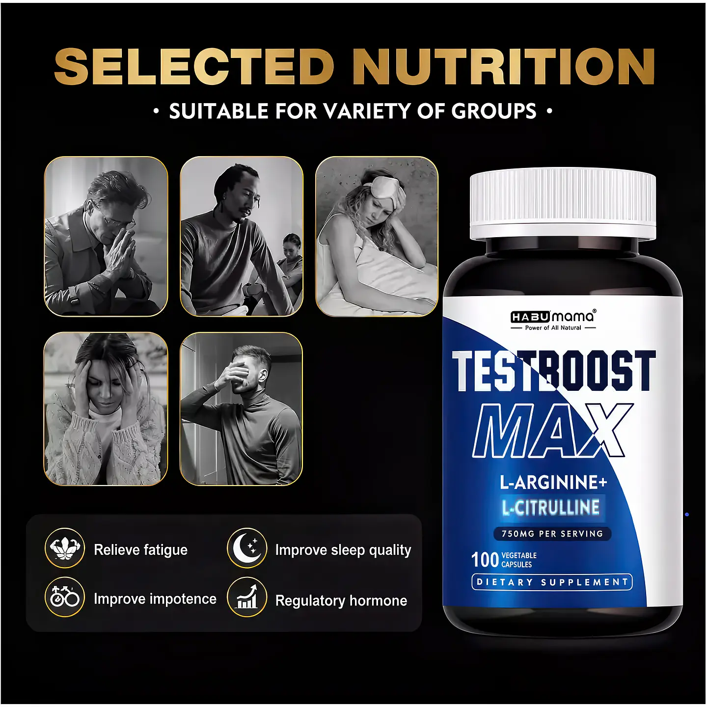 TestBoost-Max L-Arginina L-Citrulina 100 Cápsulas 5