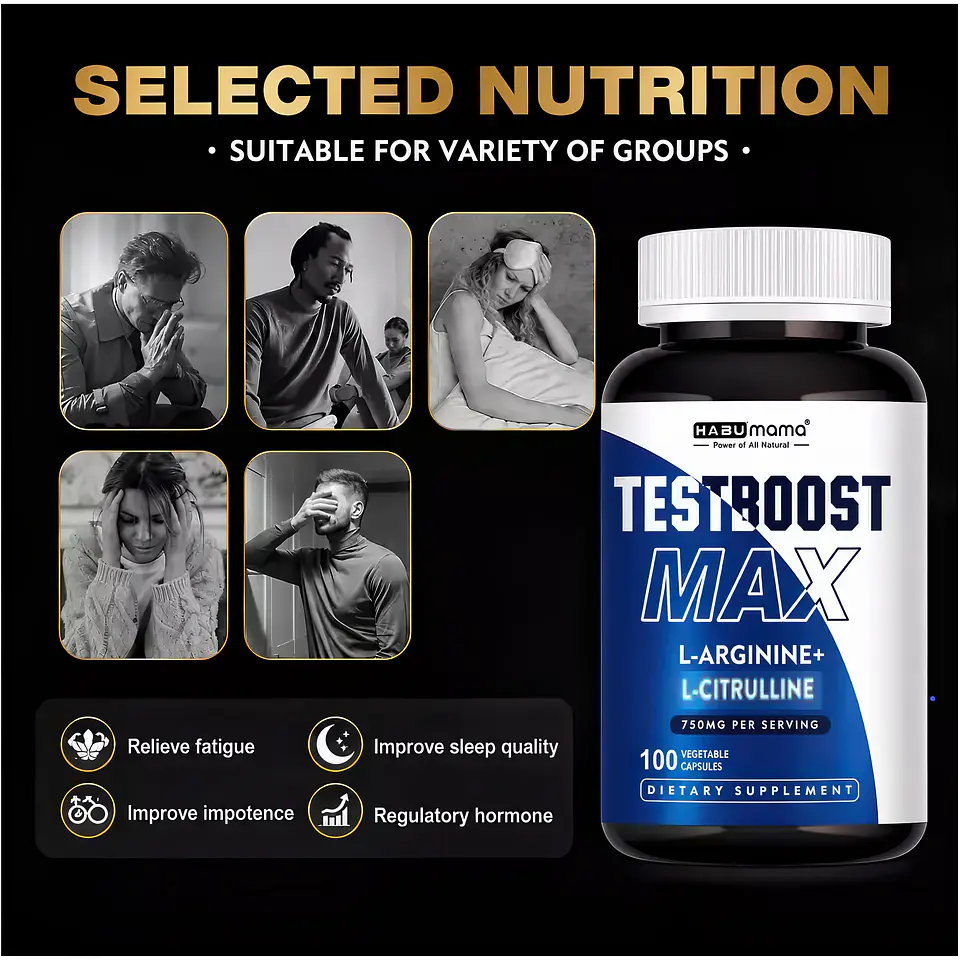 TestBoost-Max L-Arginina L-Citrulina 100 Cápsulas 7