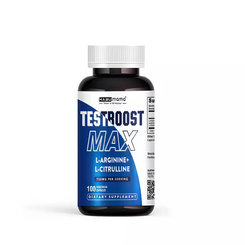 TestBoost-Max L-Arginina L-Citrulina 100 Cápsulas 1