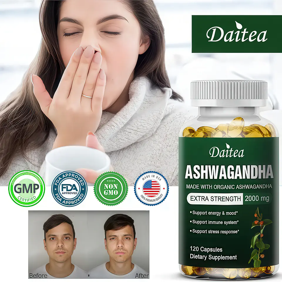 Daitea Organic Ashwagandha Extra Strength 2000 mg (120 Cápsulas) 3