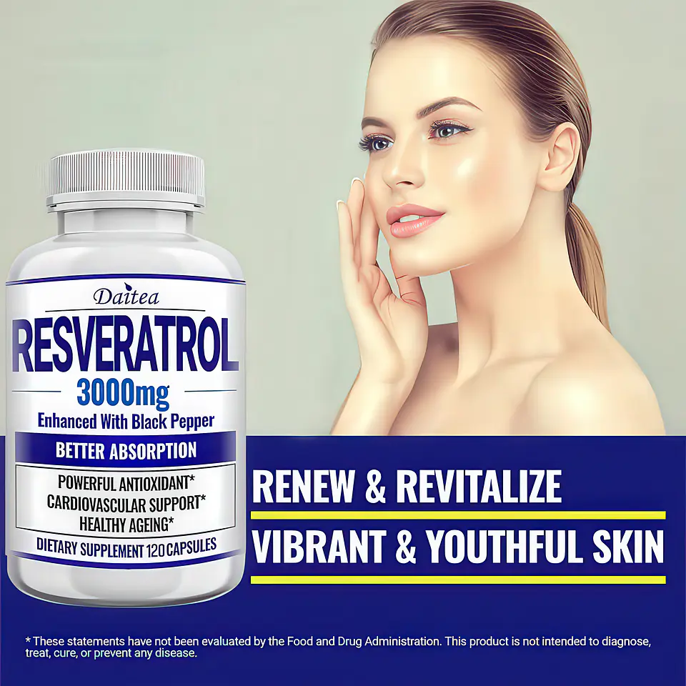 Resveratrol 3000 Mg 120 Cápsulas Original 3