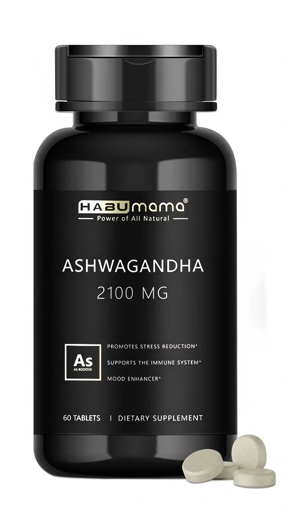 Habumama Ashwagandha 2100 mg (60 Tabletas / Cápsulas Vegetales) 1
