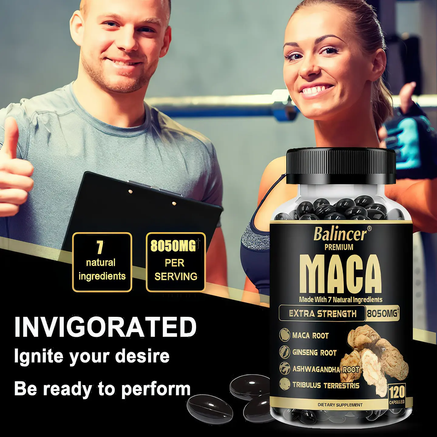 Balincer Premium Maca Extra Strength 8050 mg 60 Cápsulas 4