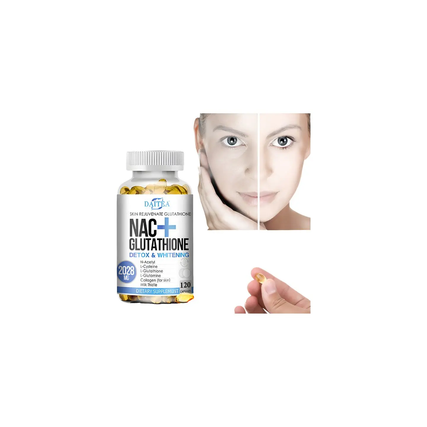 NAC + Glutatión Colágeno Q10 Antioxidante Y Rejuvenecedor 1