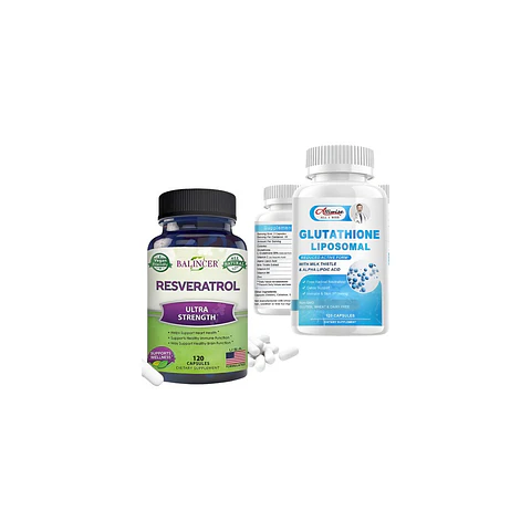Pack Resveratrol 1000 mg Y Glutatión Liposomal 1000 mg 240 Cáp