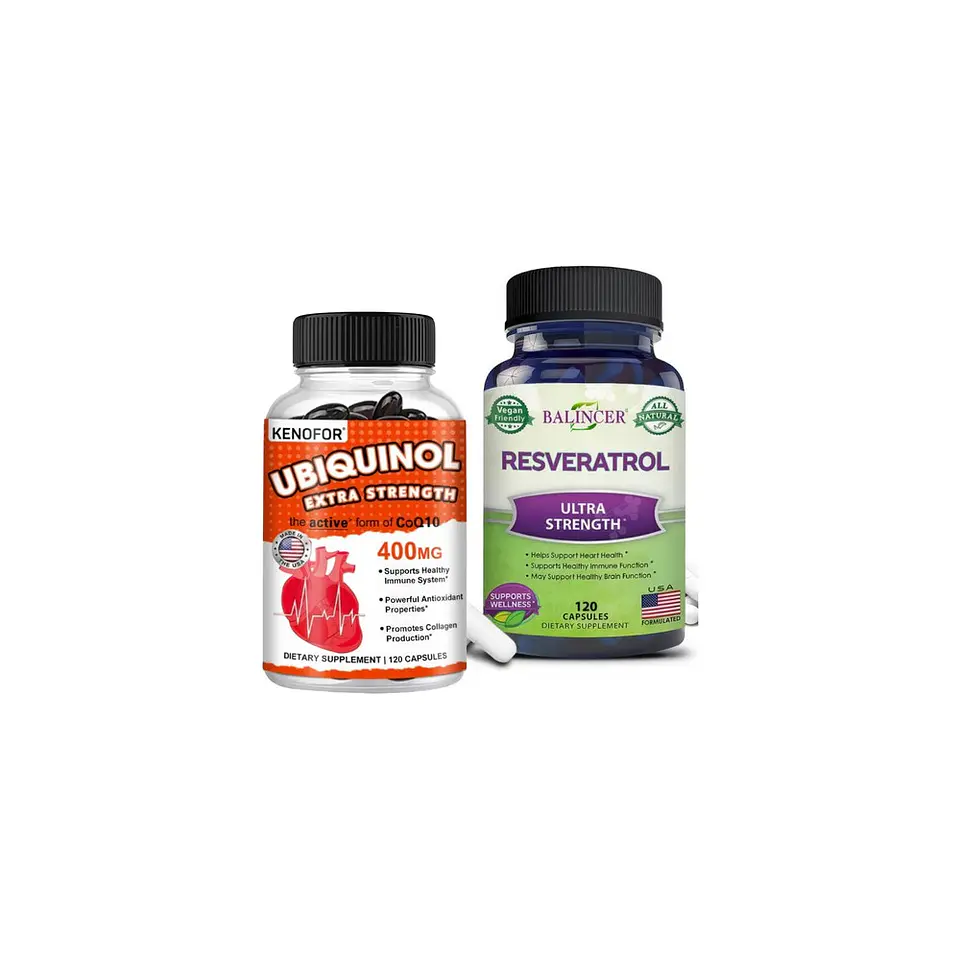 Pack Resveratrol 1000 mg Y Ubiquinol Q10 400 mg 240 Cáp 1
