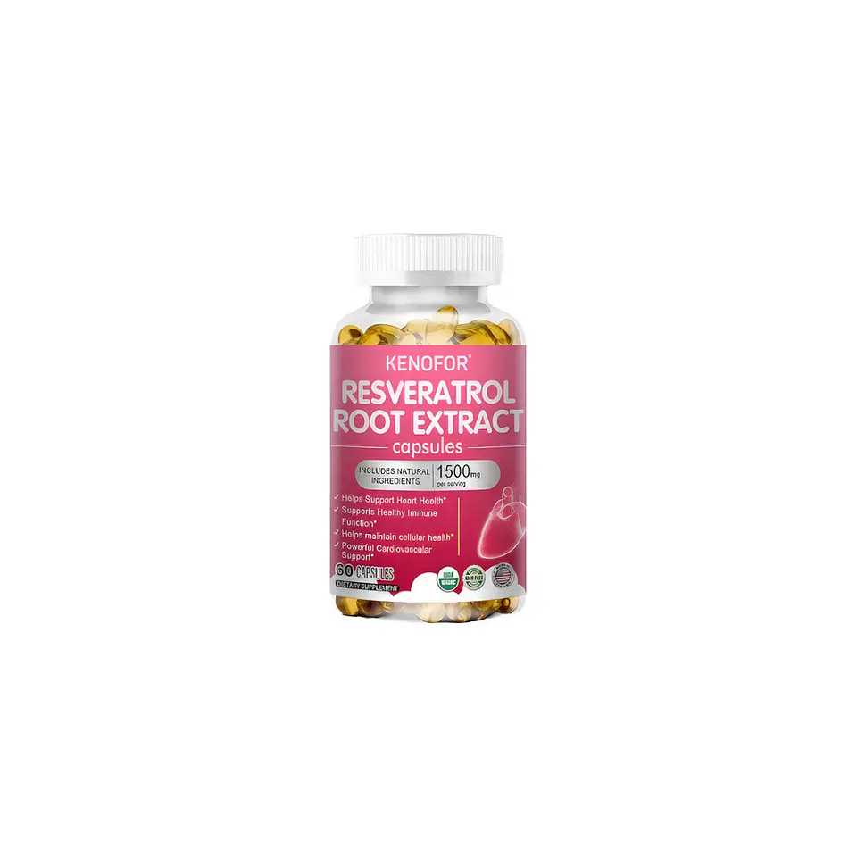 Suplemento Resveratrol Kenofor 1500 mg/Té Verde (60 Cápsulas) 1