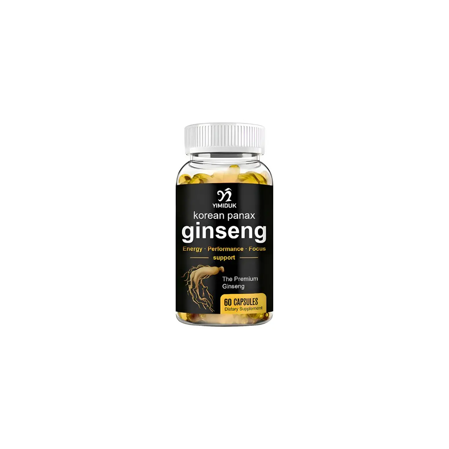 Panax Ginseng Coreano Con Ginkgo Y L-Carnitina 60 Cápsulas 1