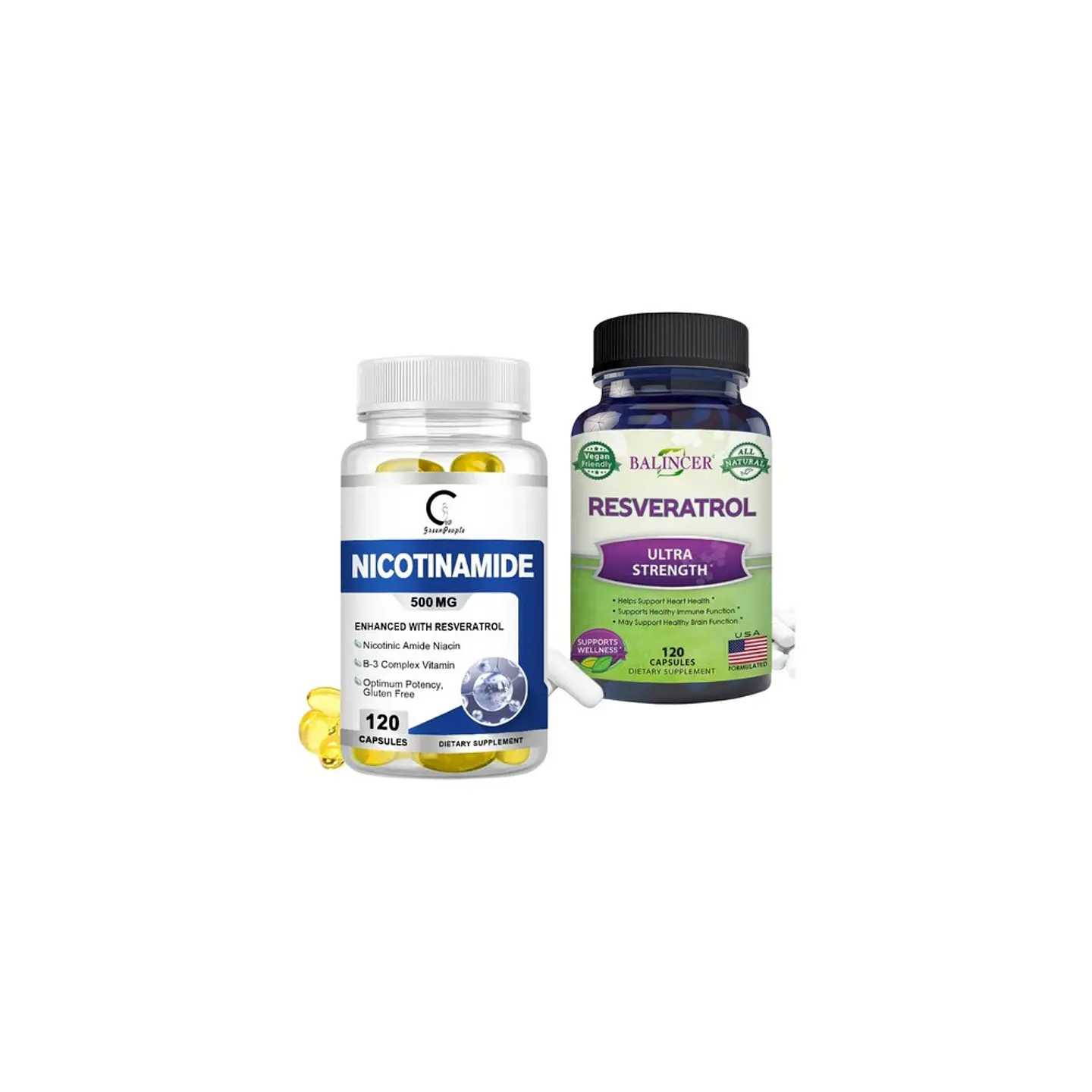 Pack Nicotinamida 500 Mg + Resveratrol 1000 mg 240 Cáp 1