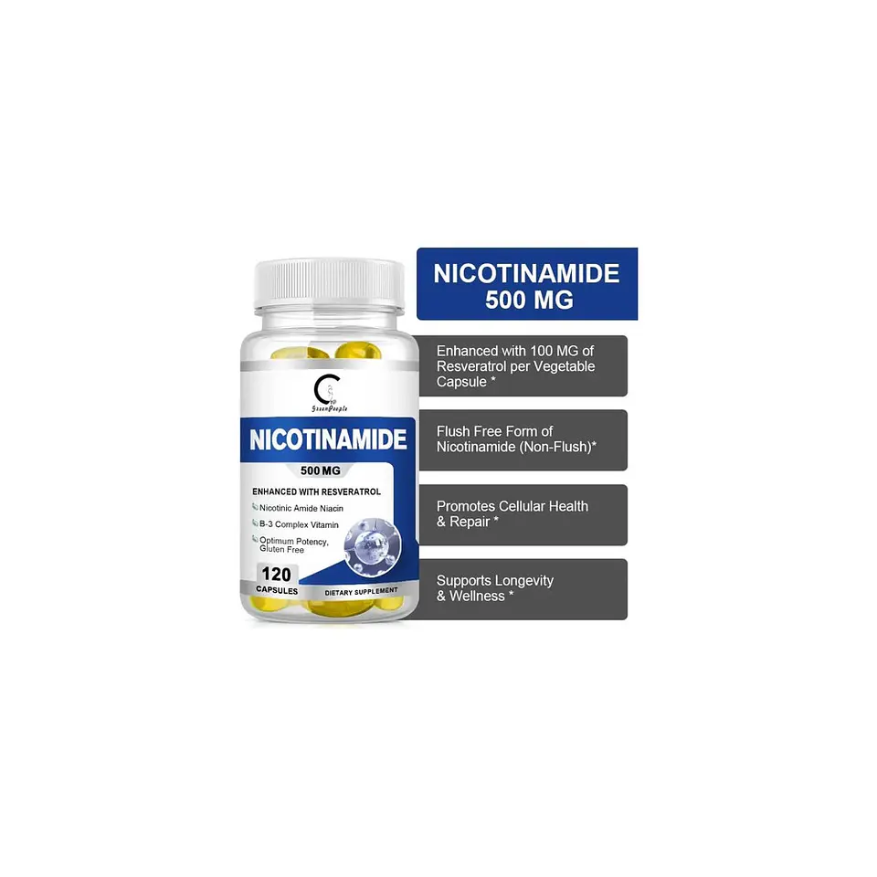 Pack Nicotinamida 500 Mg + Resveratrol 1000 mg 240 Cáp 5
