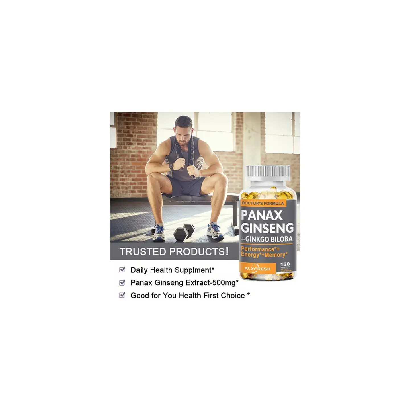 Panax Ginseng + Ginkgo Biloba Extra Fuerte 120 Cápsulas 6