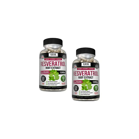 Pack Resveratrol 1200 Mg 120 Cápsulas X 2Unidades