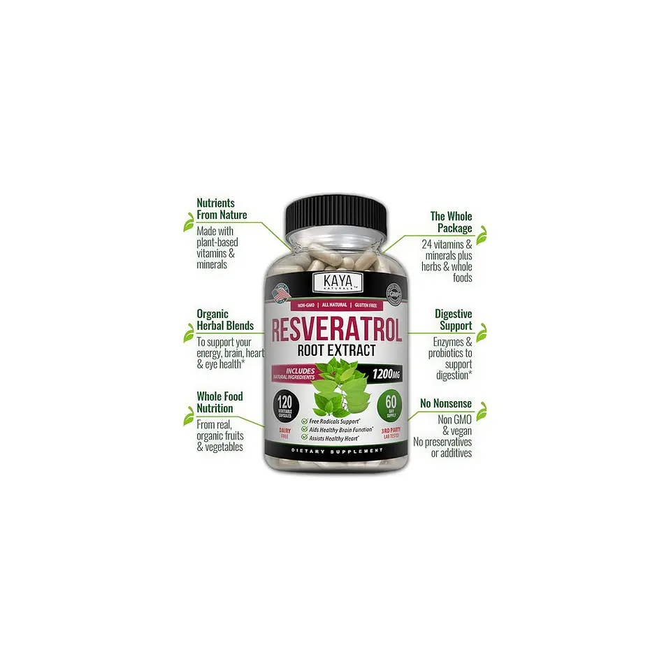 Pack Resveratrol 1200 Mg 120 Cápsulas X 2Unidades 4