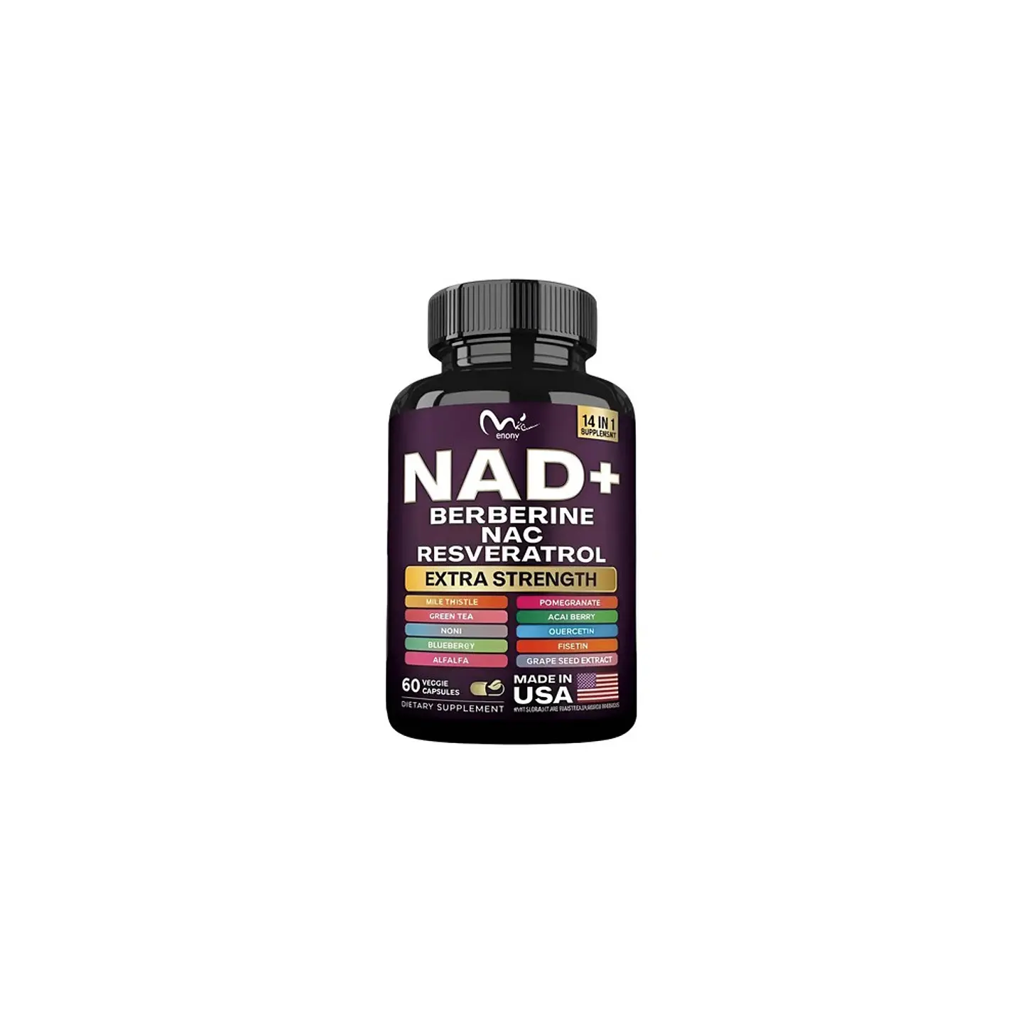 Nad+ Berberine NAC Y Resveratrol 14 En 1 De 60 Cápsulas 1