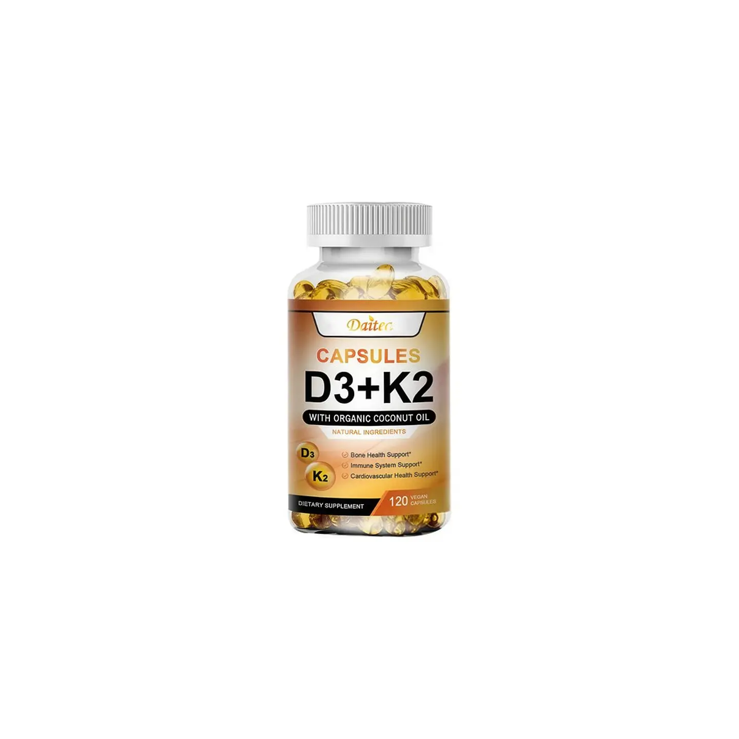 Vitamina D3 + Vitamina K2 5000Iu 120 Cápsulas 1