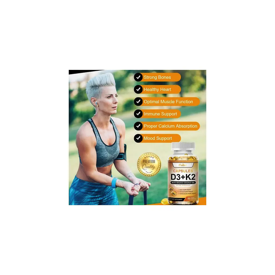 Vitamina D3 + Vitamina K2 5000Iu 120 Cápsulas 4