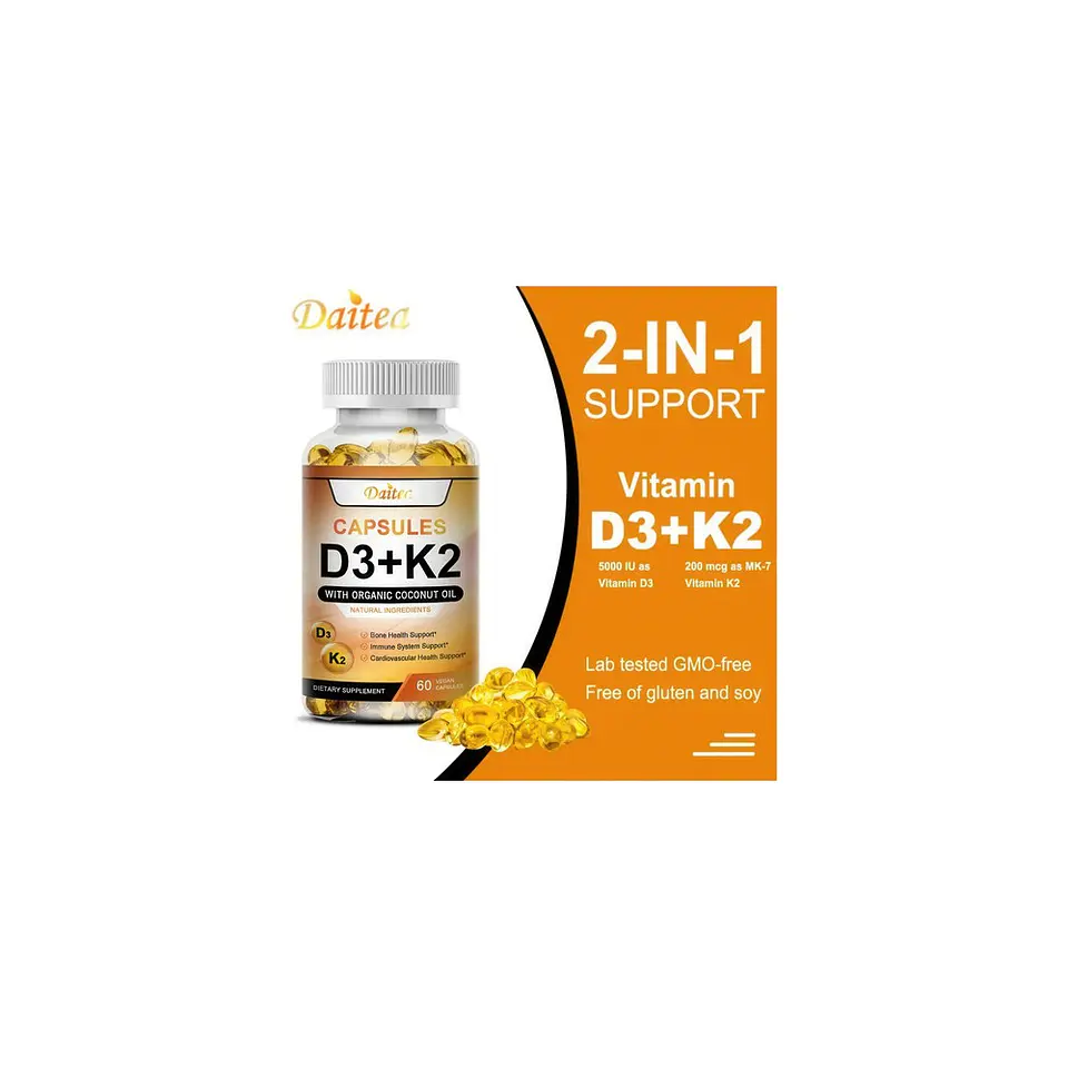 Vitamina D3 + Vitamina K2 5000Iu 120 Cápsulas 5