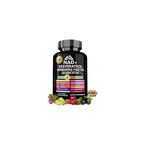 Nad+ Resveratrol Berberina Fisetin Quercetin 18 En 1 60 Cáp