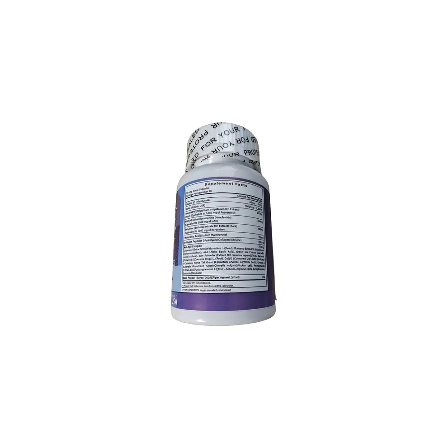 Resveratrol + NAC + NAD + Berberine Complex 21 en 1 (60 Cápsulas) 2