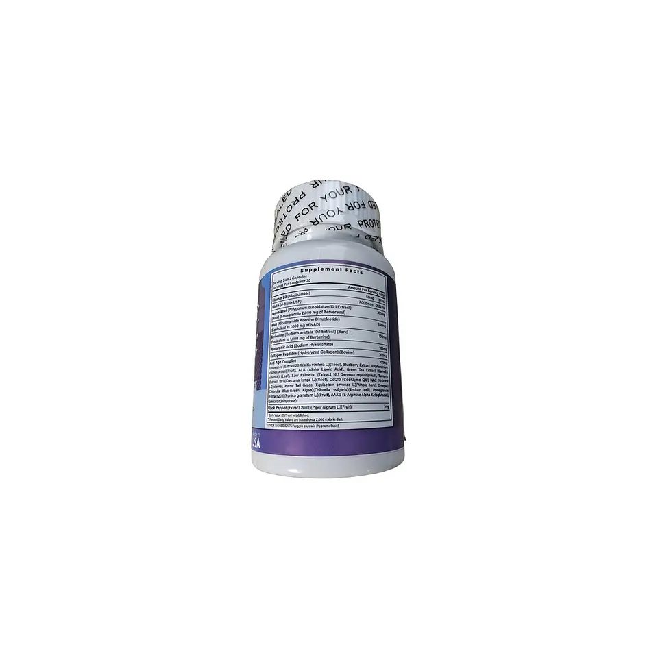 Resveratrol + NAC + NAD + Berberine Complex 21 en 1 (60 Cápsulas) 2