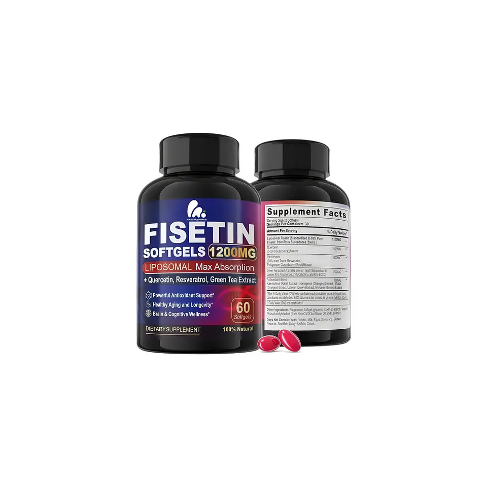 Fisetin Liposomal 1200 mg Máxima Biodisponibilidad Polifenol 1