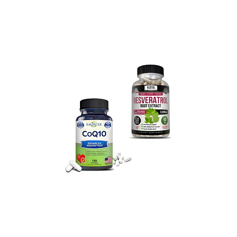 Pack Resveratrol 1200 mg & Coenzima Q10 400 mg 240 Cáp