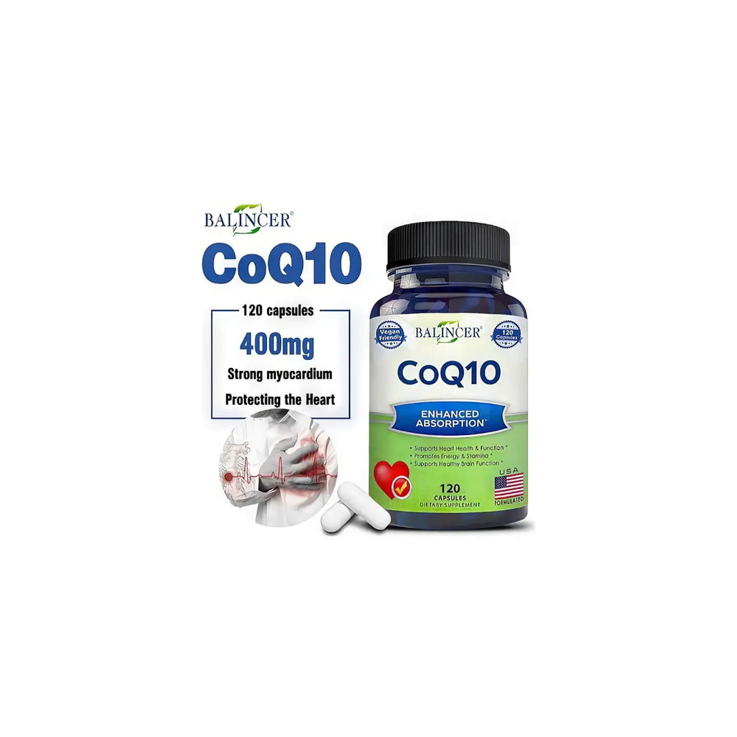 Pack Resveratrol 1200 mg & Coenzima Q10 400 mg 240 Cáp 7
