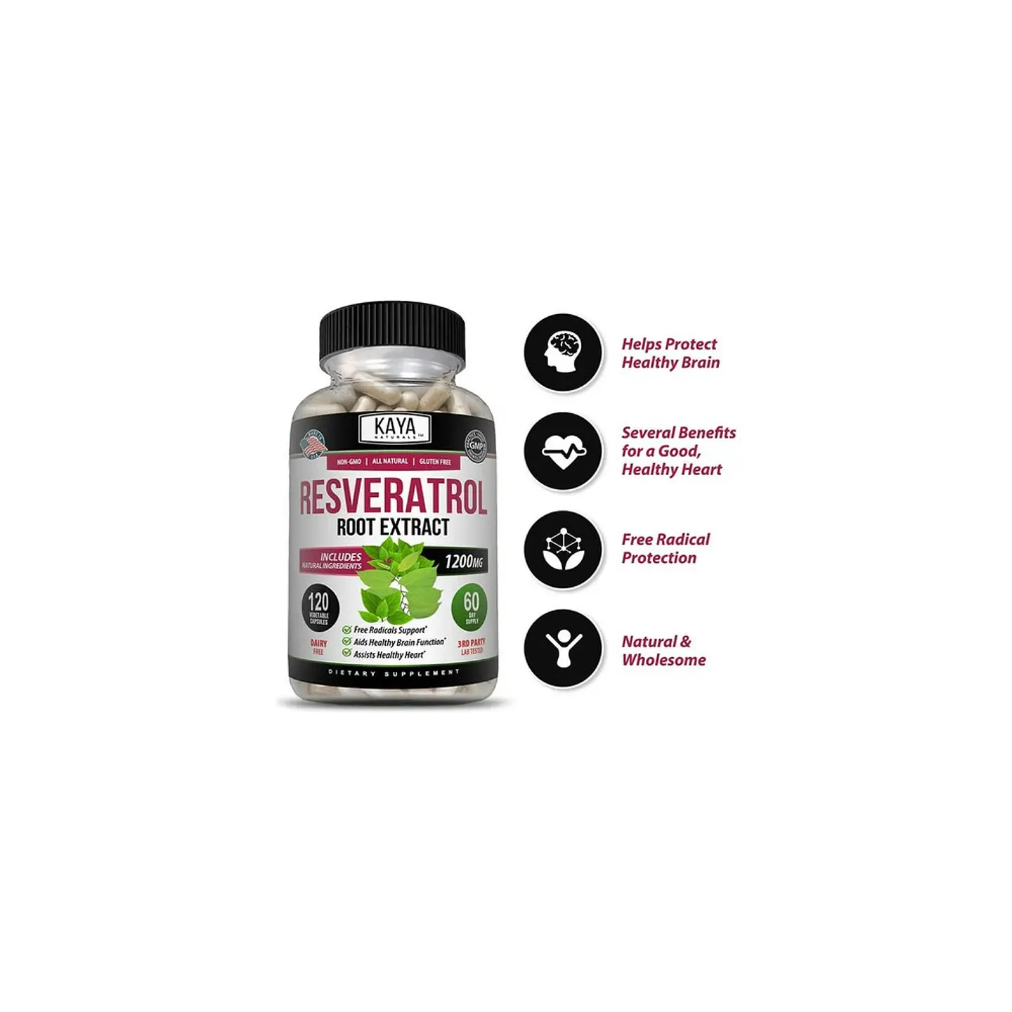 Pack Resveratrol 1200 mg & Coenzima Q10 400 mg 240 Cáp 8