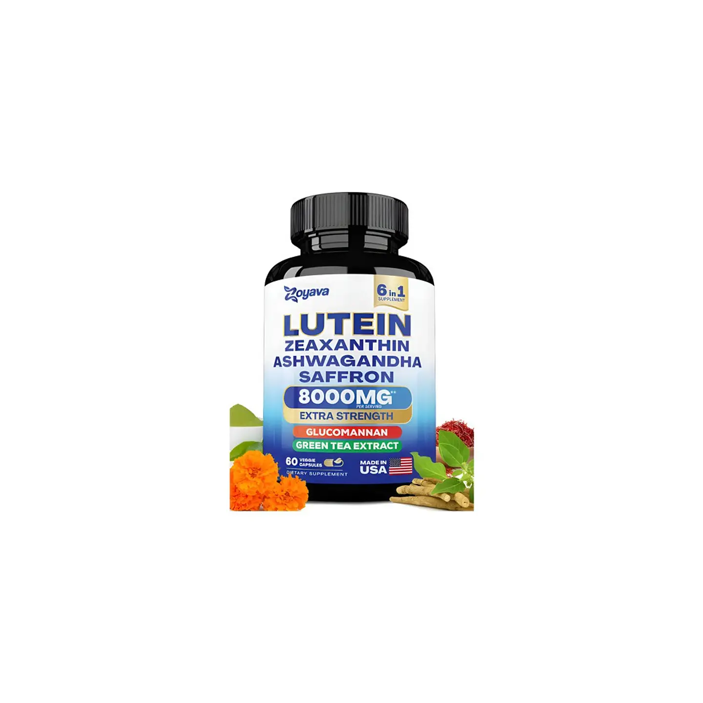 Lutein & Zeaxanthin 6 en 1 (60 Cápsulas Vegetales) 1