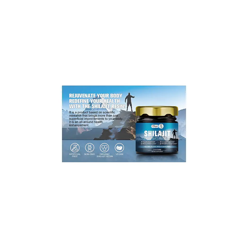 Extracto Puro De Resina Shilajit Del Himalaya 600 mg ALLIWISE 8