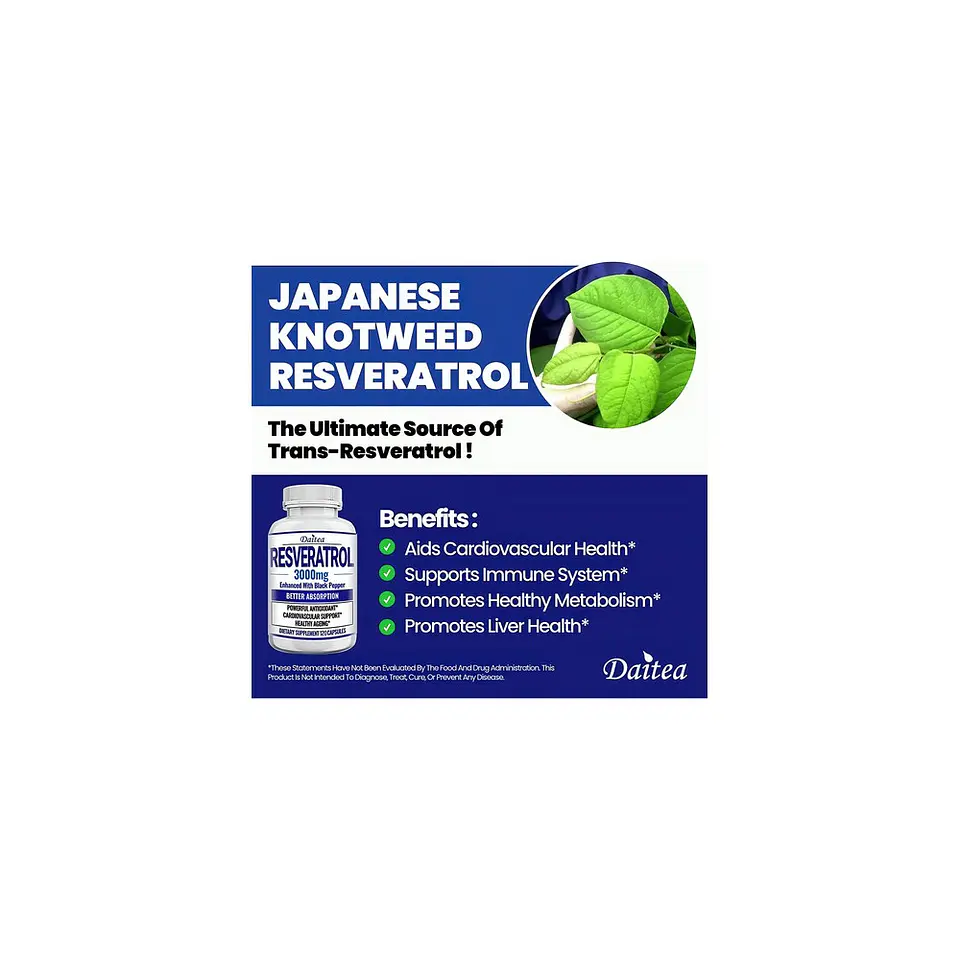 Resveratrol 3000 Mg 60 Cápsulas Suplemento Original 2