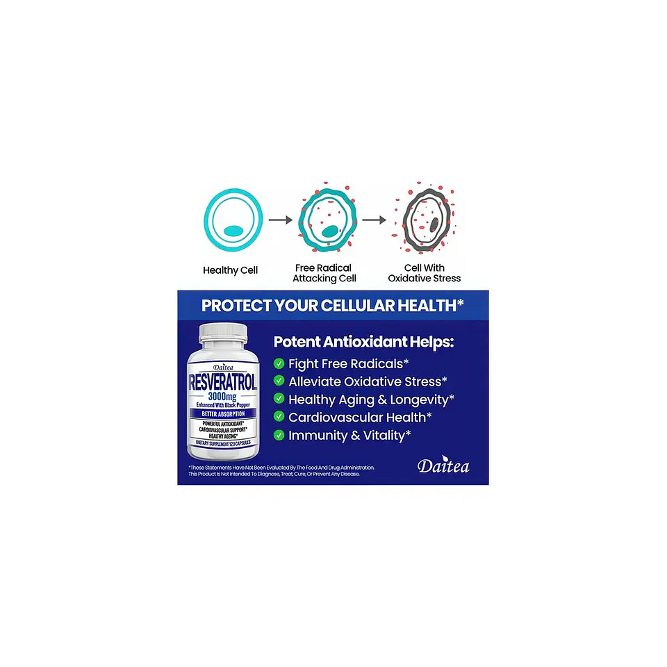 Resveratrol 3000 Mg 60 Cápsulas Suplemento Original 5