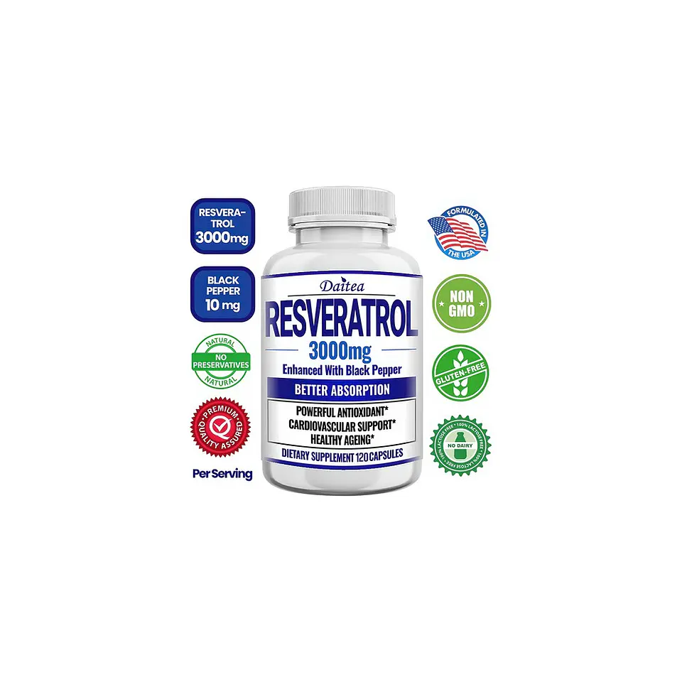 Resveratrol 3000 Mg 60 Cápsulas Suplemento Original 7