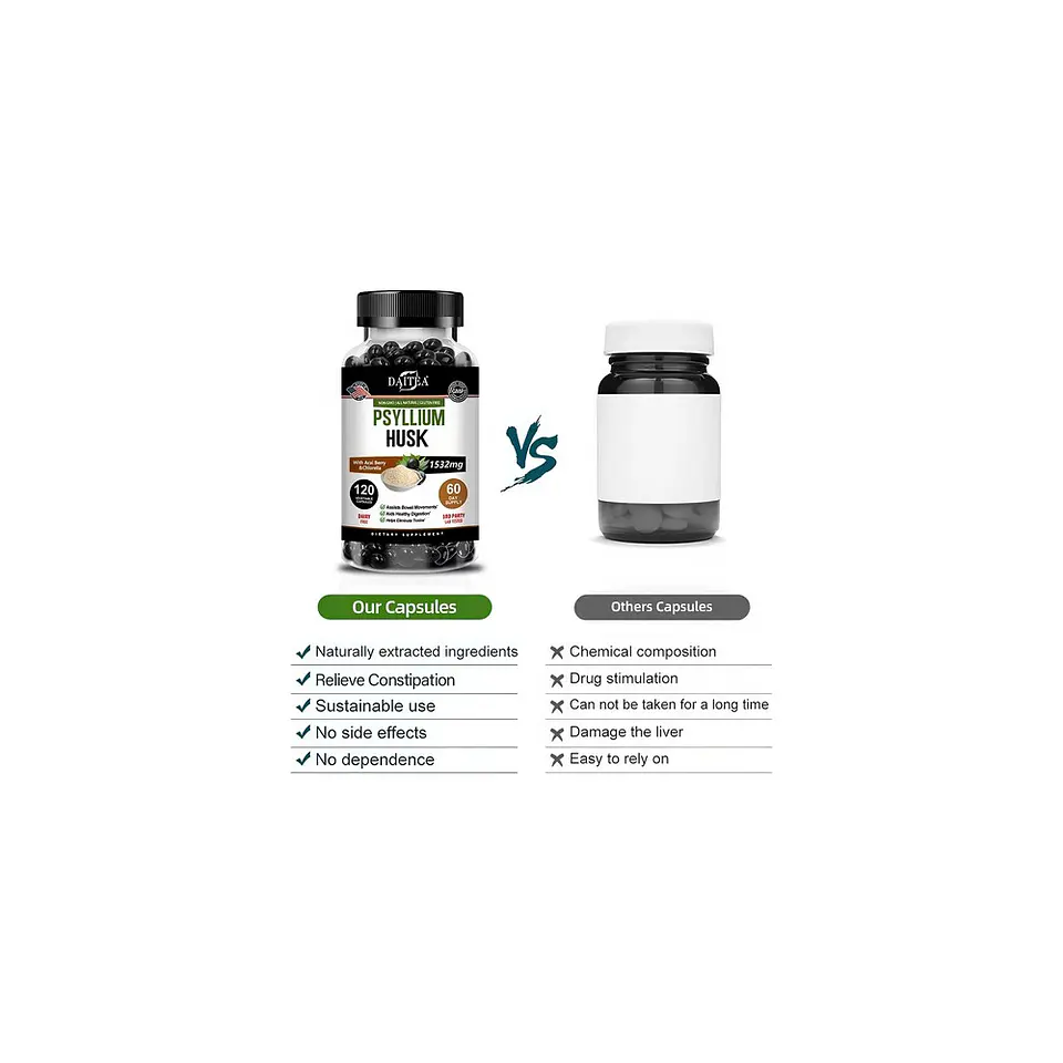 Psyllium Husk Enzimas Digestivas Control De Peso 120 Cáp 3