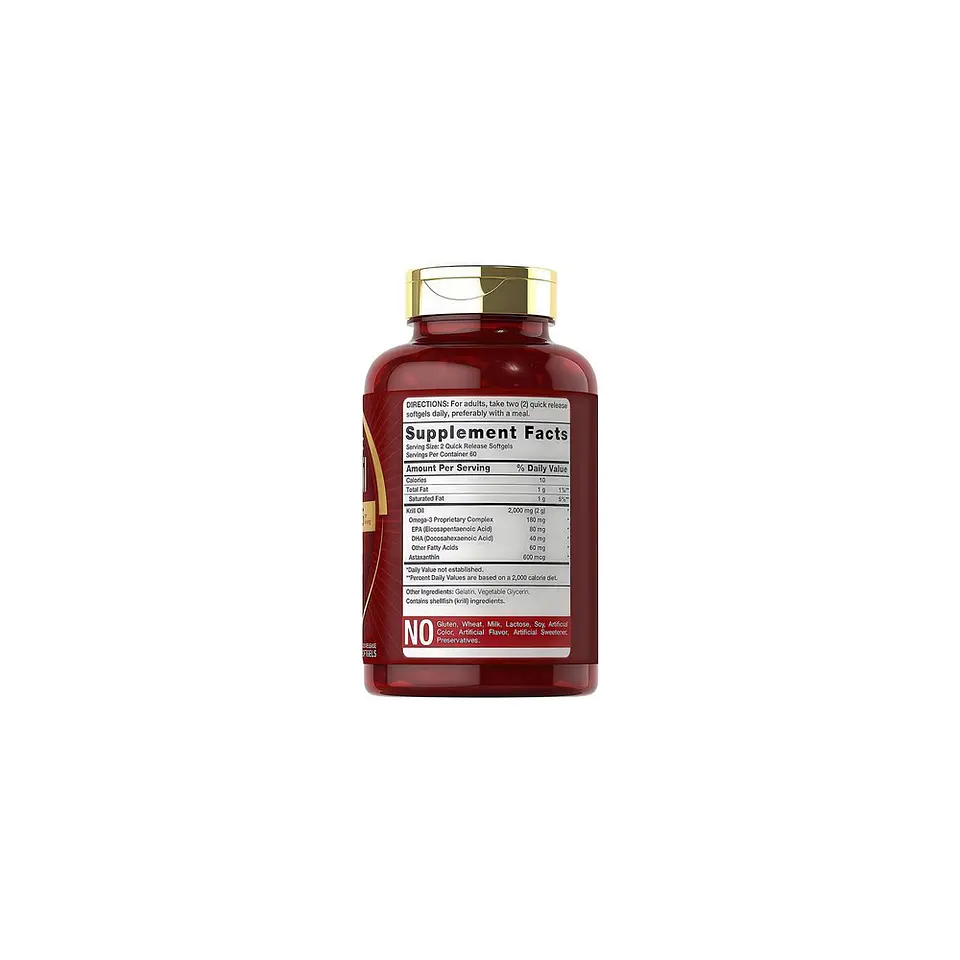 Astaxantina Krill Oil 2000 Mg Omega 3 Softgel 120 Cápsulas 2