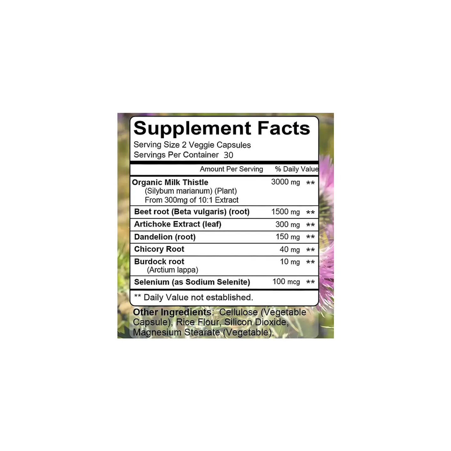 Cardo Mariano Organico 60 Capsulas - Suplemento Botanico 2